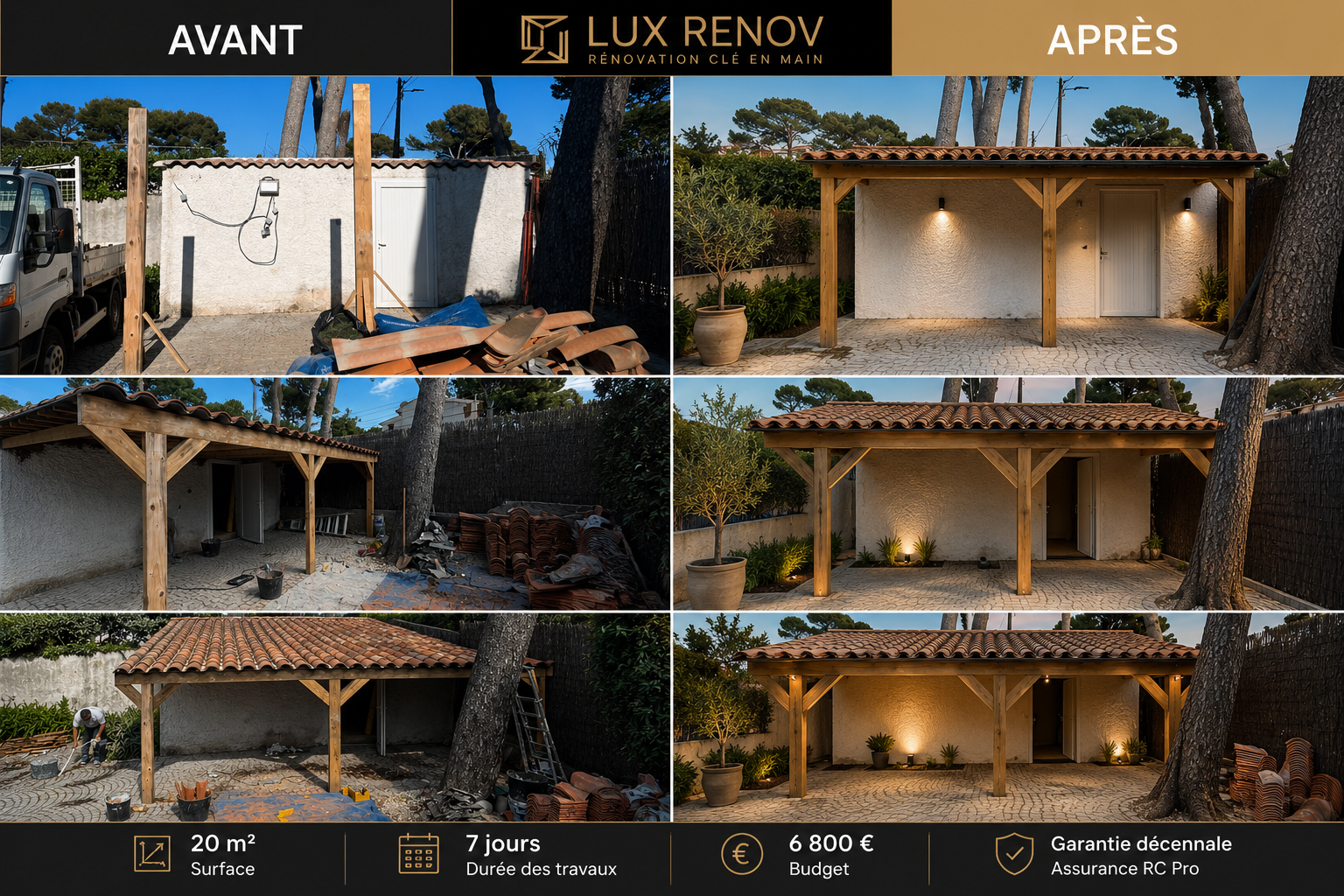 LUX RENOV — Pool house · Rénovation extérieure à Antibes